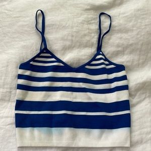 Cute striped cropped tank from Lucy Paris. Listed as a L but can fit as M